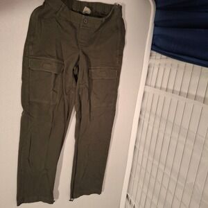 Universal Thread Women Cargo Pants Olive Green Size 10 Zip Ankle Casual